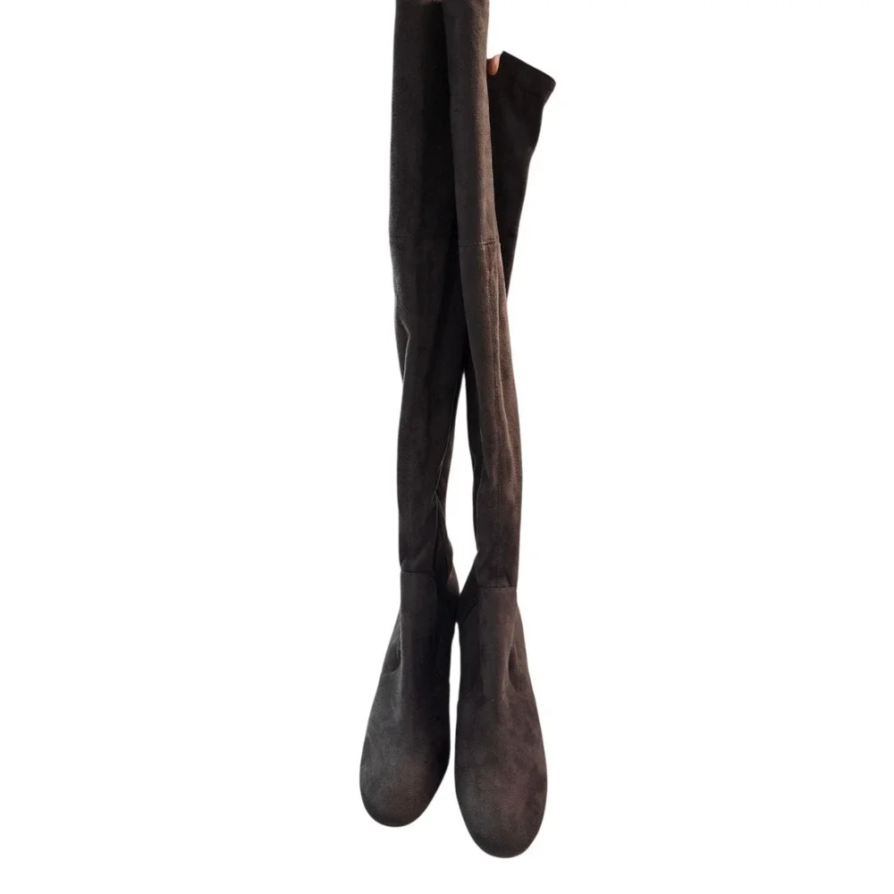 Ivanka‎ Trump Over-The-Knee Suede Boots - Brown, Size 7.5M